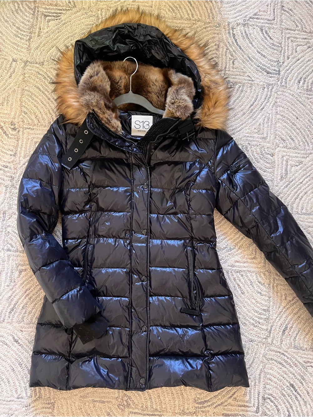 Black Down Jacket Coat size S